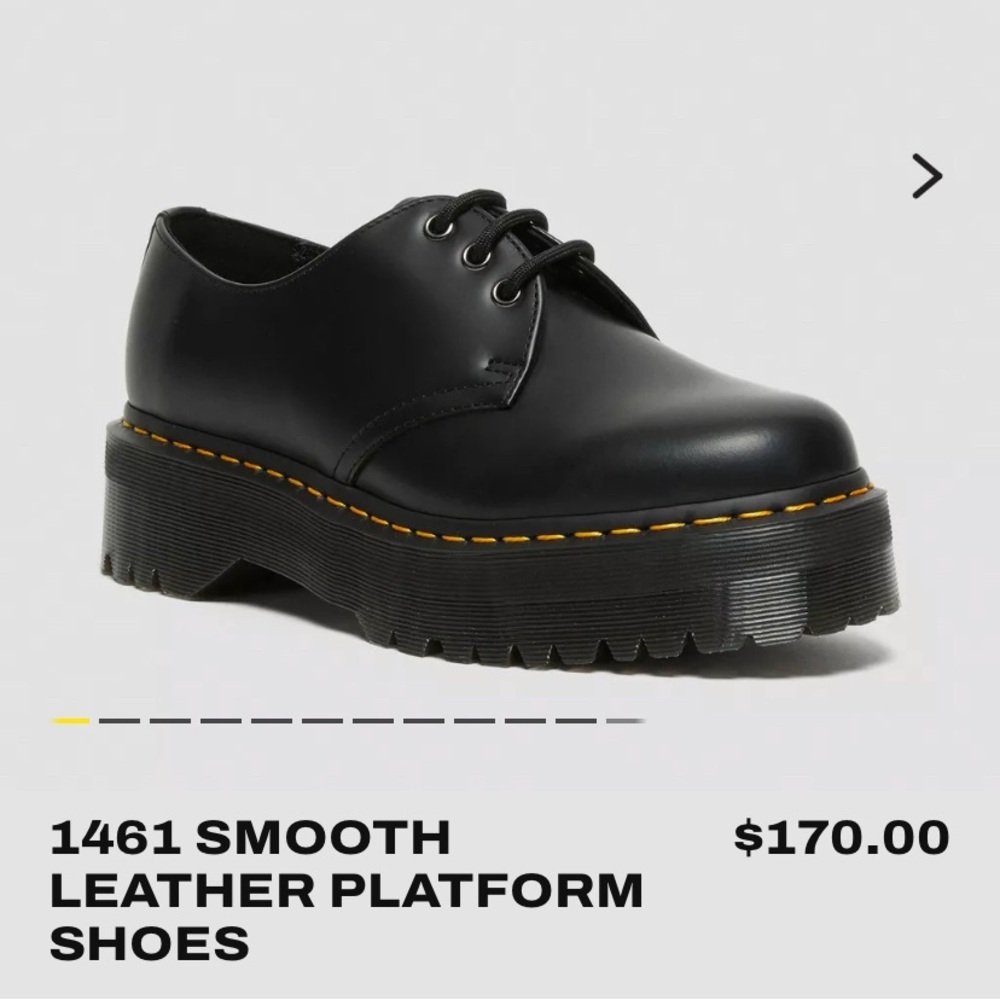 lightly used! Size 7 - 1461 SMOOTH LEATHER PLATFORM Dr Martin shoes